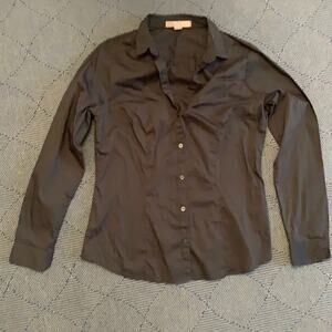 Forever 21 Black Button Down Shirt Women's Size M